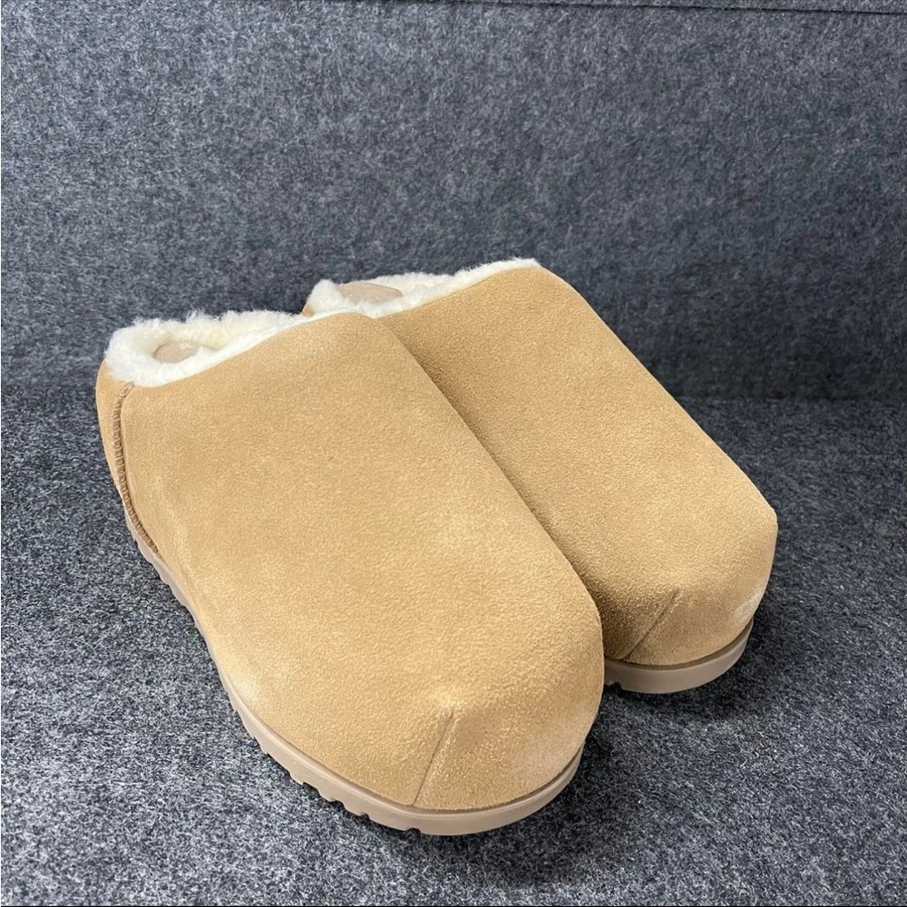 UGG Tan Suede Pumped Slide